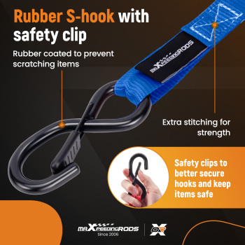 4 Pack Heavy Duty Ratchet Straps Tie Down 2200 lb 1 inch * 15ft for Transport