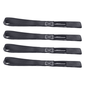 4x Cinghie di Tensione CricchettoGancio a S con clip 25mm * 4,5 Nero 997kg