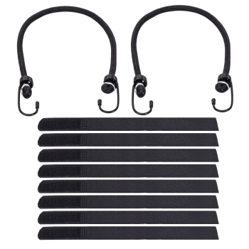 4x Cinghie di Tensione CricchettoGancio a S con clip 25mm * 4,5 Nero 997kg