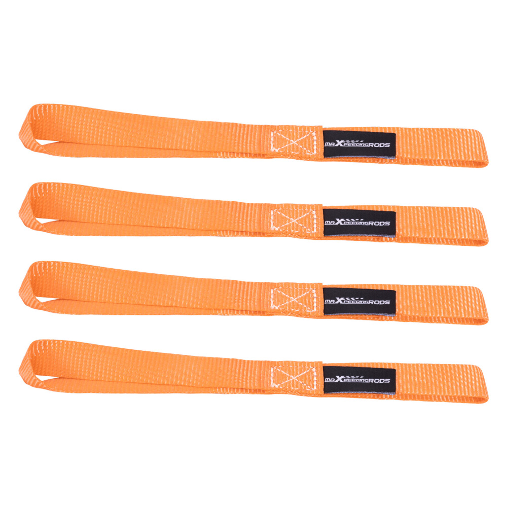 4x Cinghie di Tensione CricchettoGancio a S con clip 25mm * 4,5 Arancia 997kg