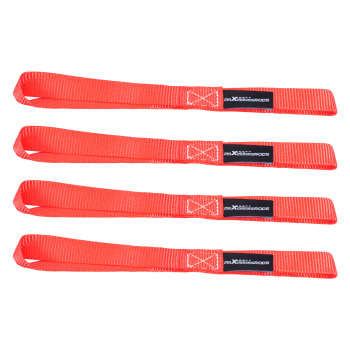 4x Cinghie di Tensione Cricchetto Gancio a S con clip 25mm * 4,5m Rosso 997kg