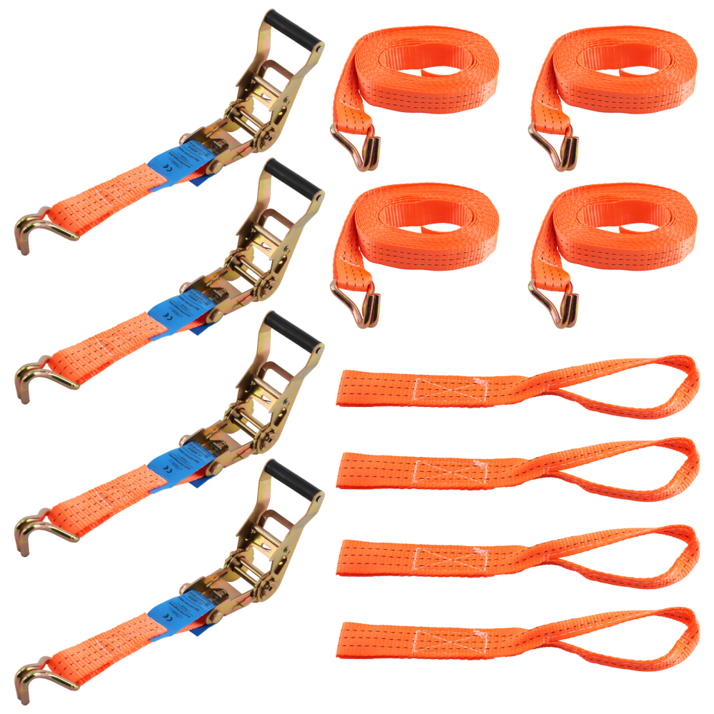 4x 2.9m x38MMTie Down2000KG 2 TONHeavy Duty Straps Lashing Cargo Luggage