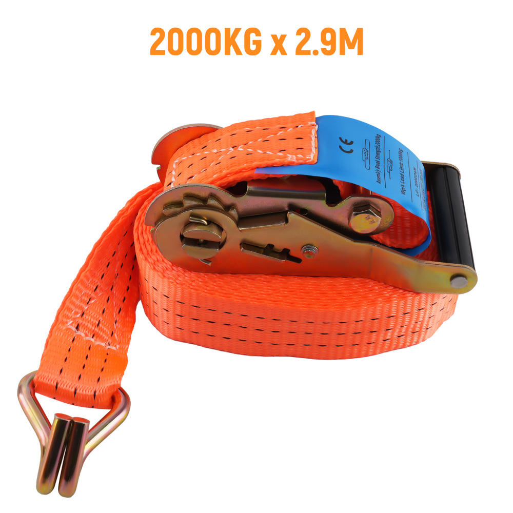 4x 2.9m x38MMTie Down2000KG 2 TONHeavy Duty Straps Lashing Cargo Luggage