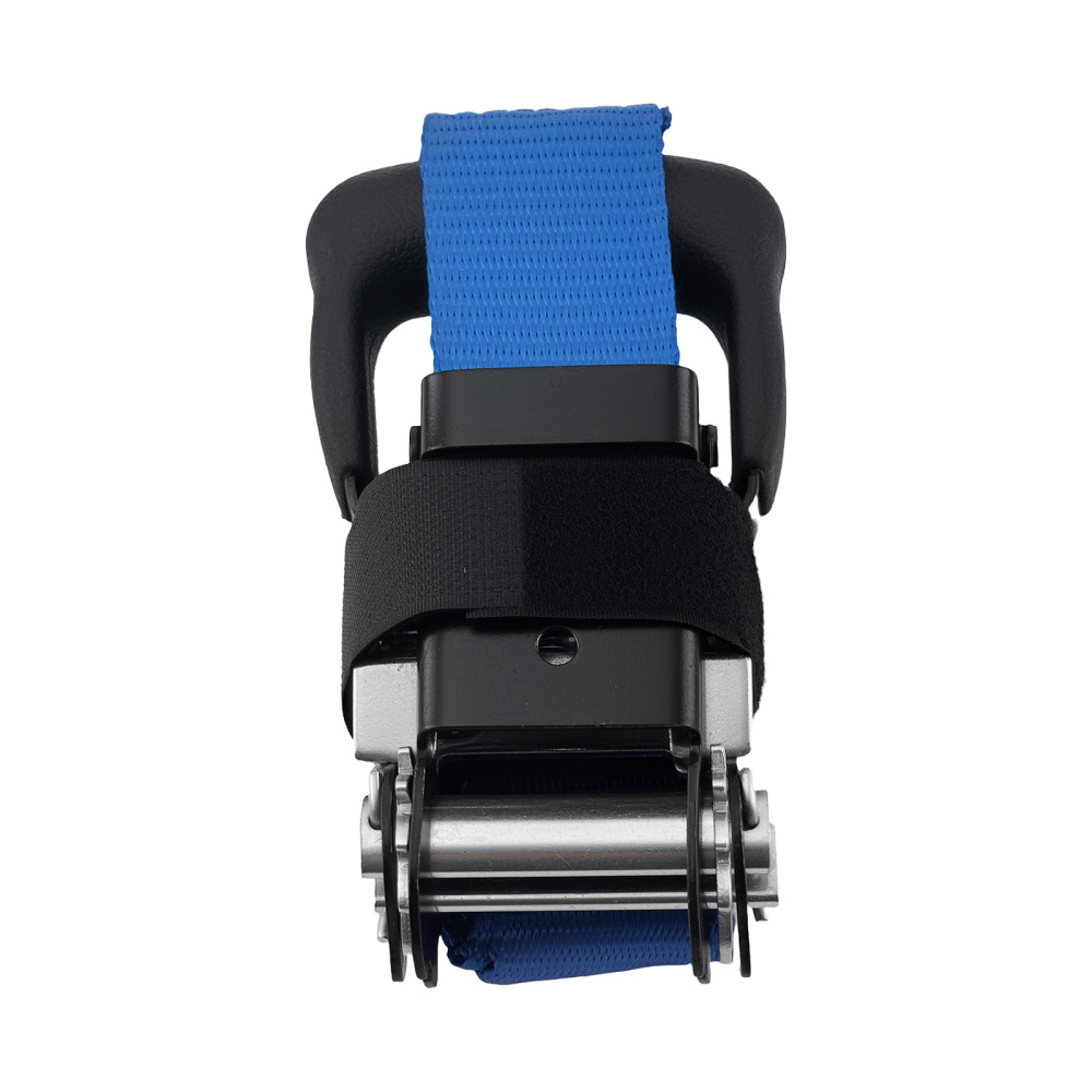 4 Pack Retractable Ratchet Tie Down Straps 1.5 x 15 4400 lb Heaty Duty Blue