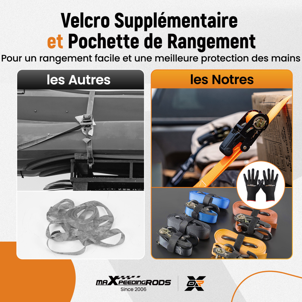 Cinghie di Ancoraggio a Cricchetto for Auto Moto ATV 2363kg 4pz Nero 2.4m