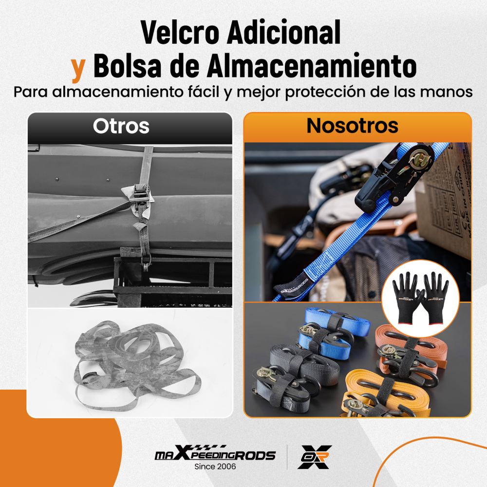 Cinghie di Ancoraggio a Cricchetto for Auto Moto ATV 2363kg 4pz Blu 2.4m