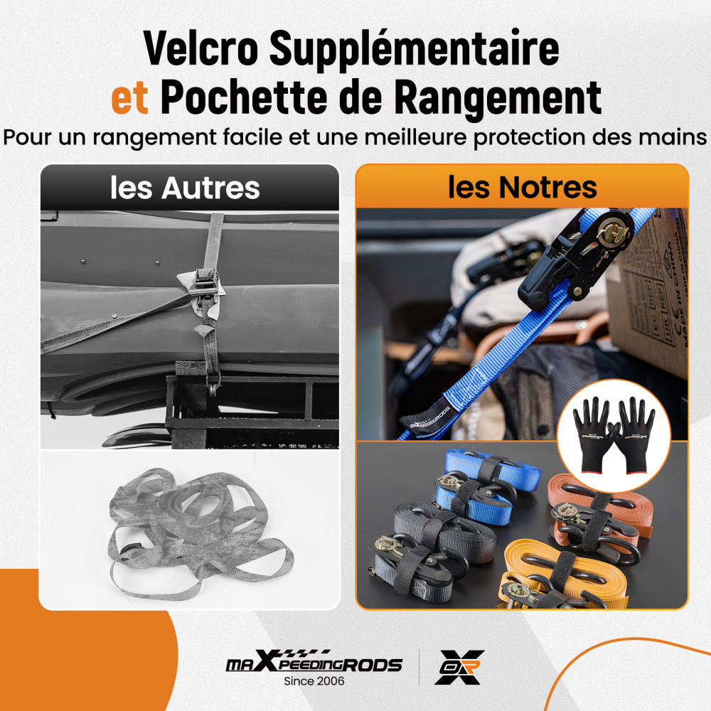 Cinghie di Ancoraggio a Cricchetto for Auto Moto ATV 2363kg 4pz Blu 2.4m