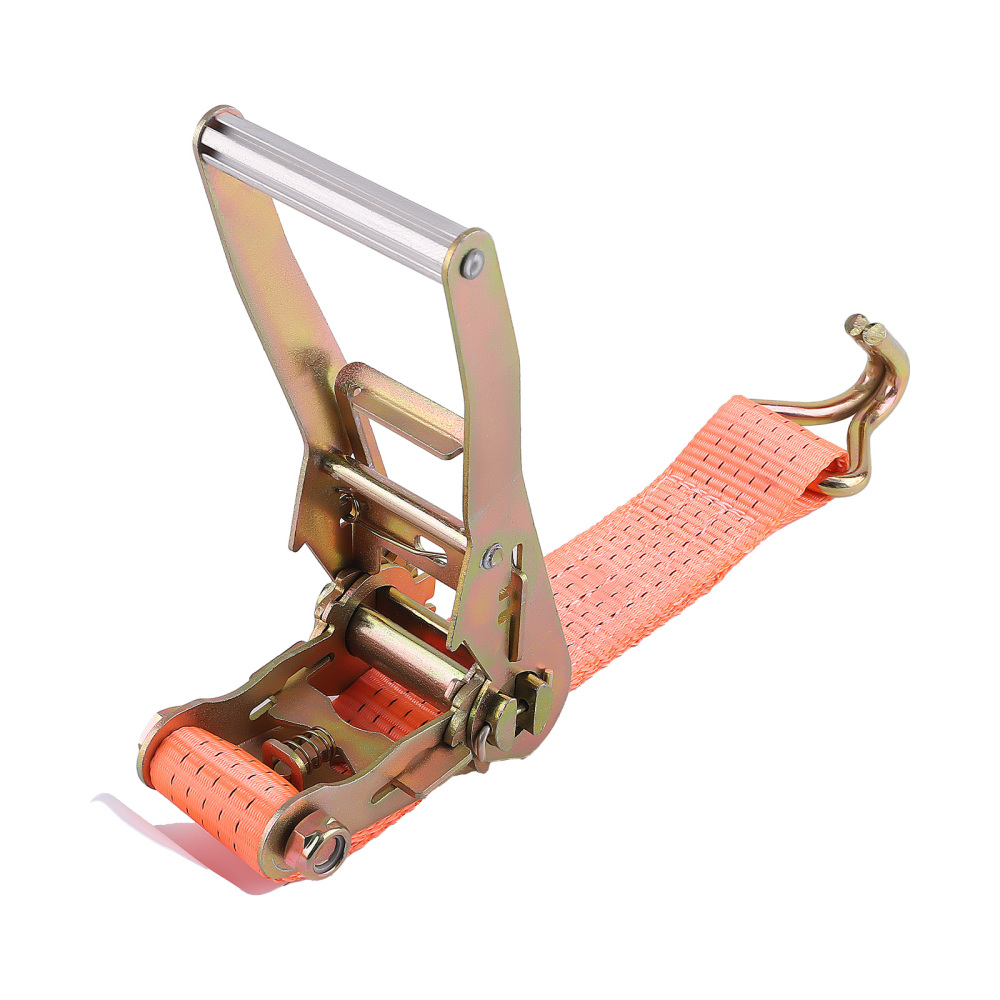 10 Cinturino Ratchet Tie Down 5T 10M X 50Mm Iron Maniglia Double Gancio Cinghia