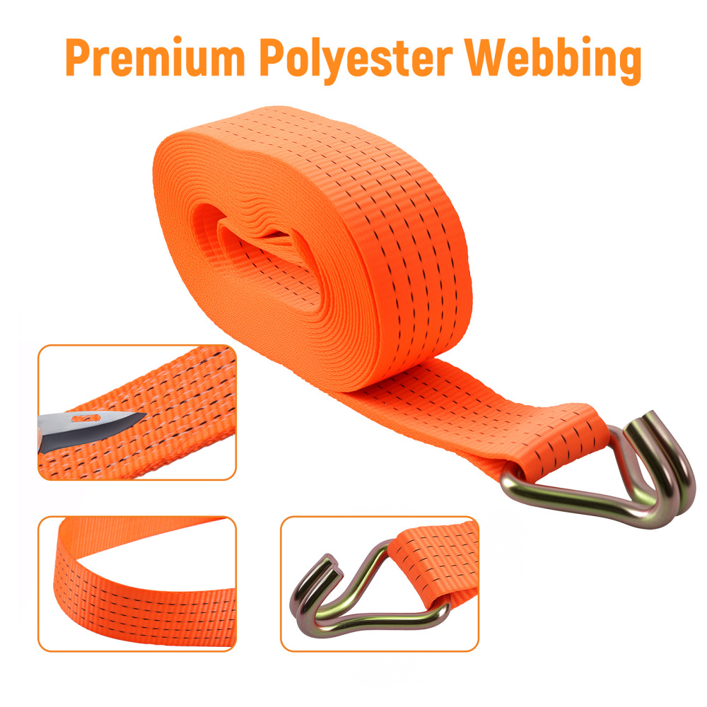 10x Ratchet Straps Tie Down 50mm X10 Meter 5 tons Heavy Duty Claw Lorry Lashing