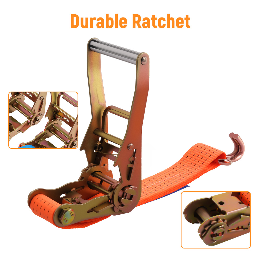 10x Ratchet Straps Tie Down 50mm X10 Meter 5 tons Heavy Duty Claw Lorry Lashing