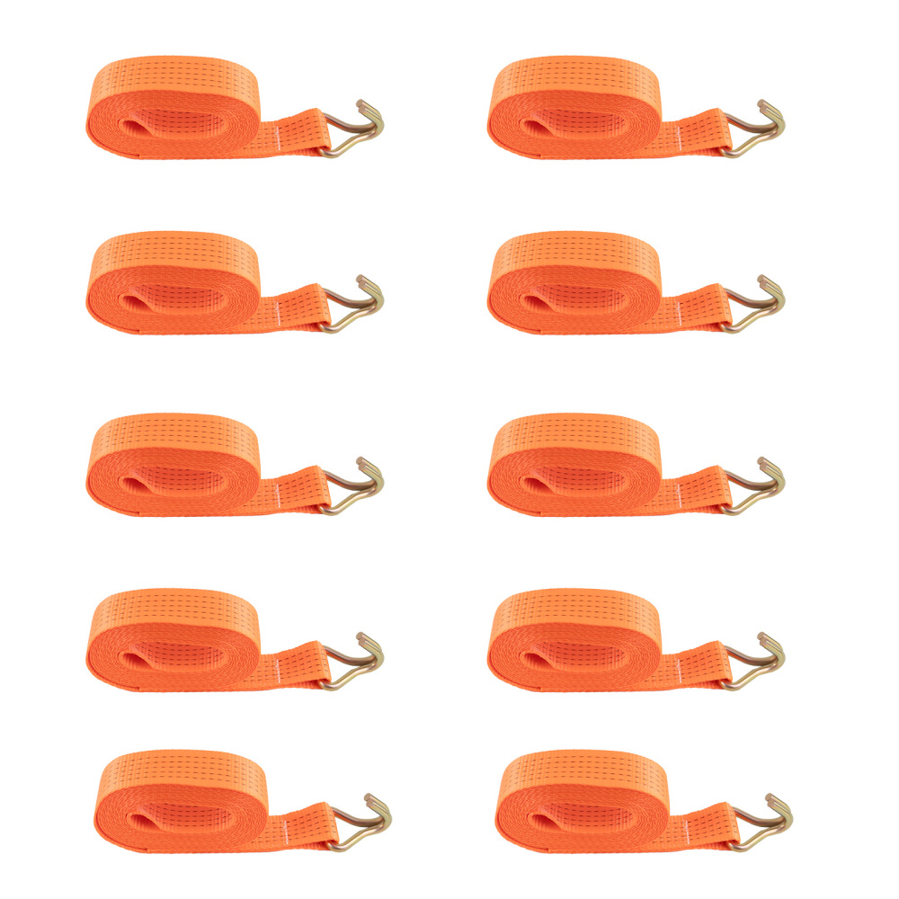 10x Heavy Duty sgancio rapido RATCHET TIE DOWN STRAP 6 M x 50MM Cinghia Cargo