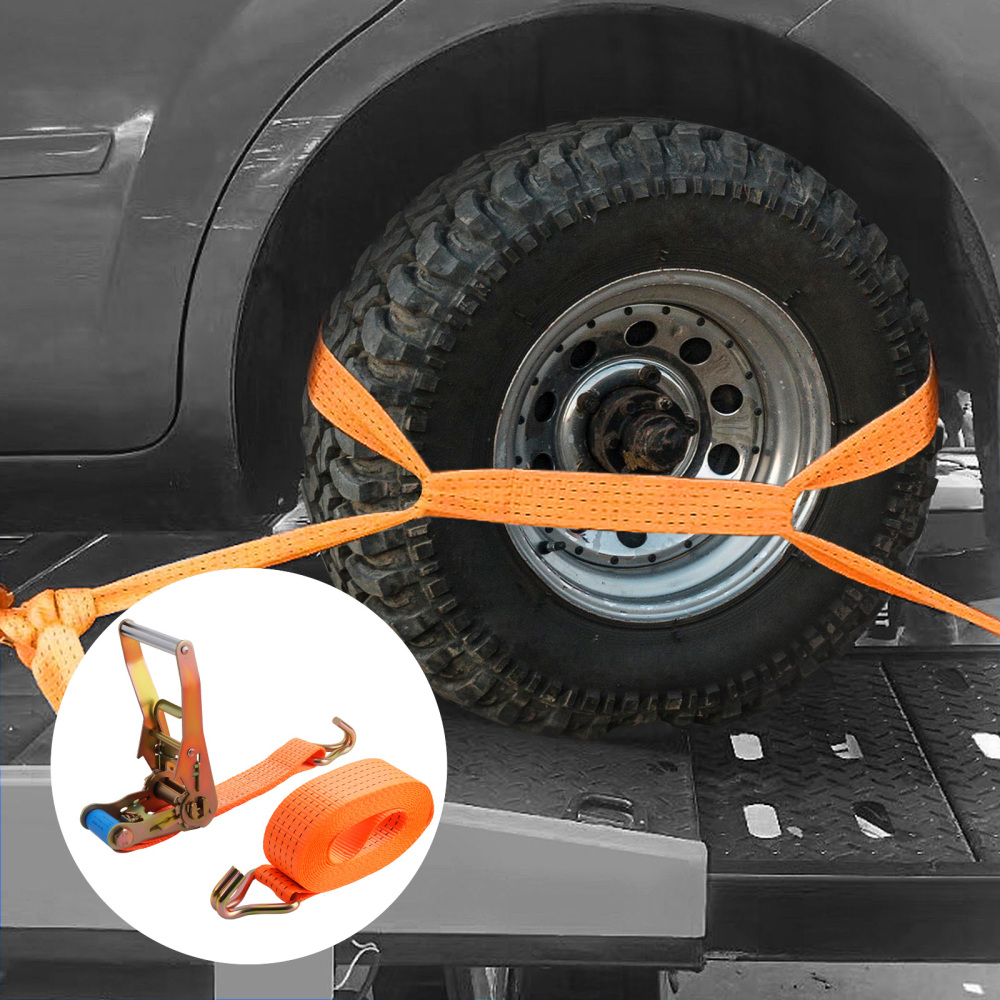 10x 6m 5000kg 5 ton Heavy Duty Ratchet Strap Tie Down J Hook lashing strap