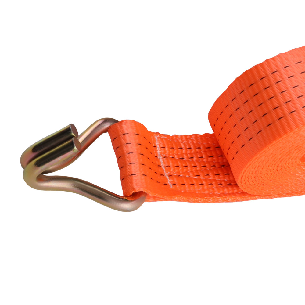 10x 8m 5000kg 50mm Heavy Duty Ratchet Strap Tie Down Trailer Either End J HooK