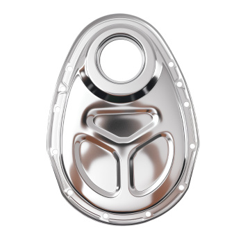 Timing Chain Cover for SB compatible for Chevy V8 SBC 283 327 350 383 400 V8 Roller Cam Chrome