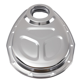 Timing Chain Cover for SB compatible for Chevy V8 SBC 283 327 350 383 400 V8 Roller Cam Chrome