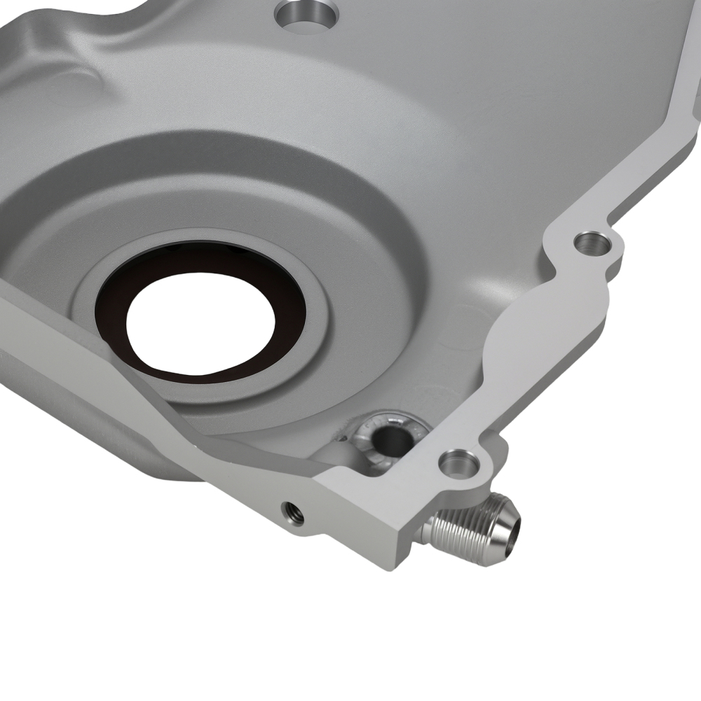 Aluminum Timing Cover for Gen 4 compatible for GM LS -10AN Turbo Return w/Mounting Kit