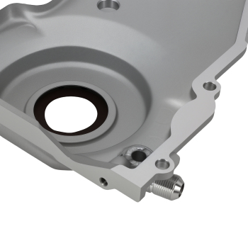 Aluminum Timing Cover for Gen 4 compatible for GM LS -10AN Turbo Return w/Mounting Kit