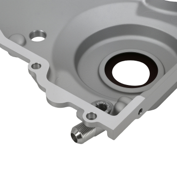 Aluminum Timing Cover for Gen 4 compatible for GM LS -10AN Turbo Return w/Mounting Kit