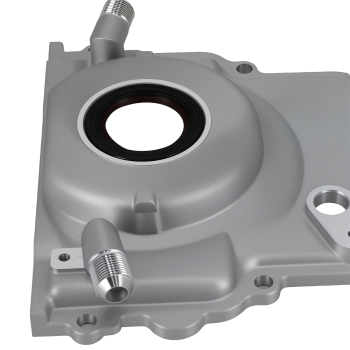 Aluminum Timing Cover for Gen 4 compatible for GM LS -10AN Turbo Return w/Mounting Kit
