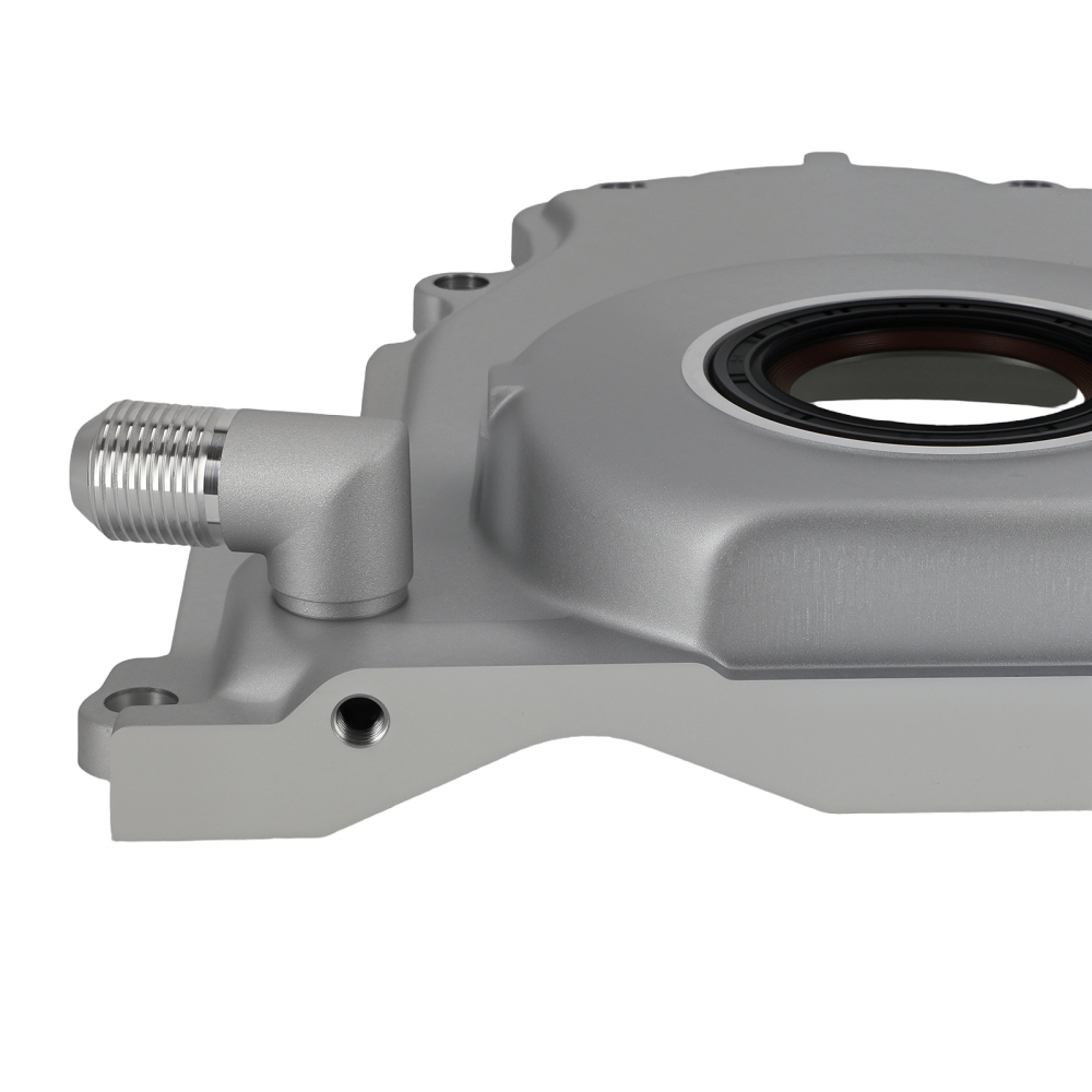 Aluminum Timing Cover for Gen 4 compatible for GM LS -10AN Turbo Return w/Mounting Kit