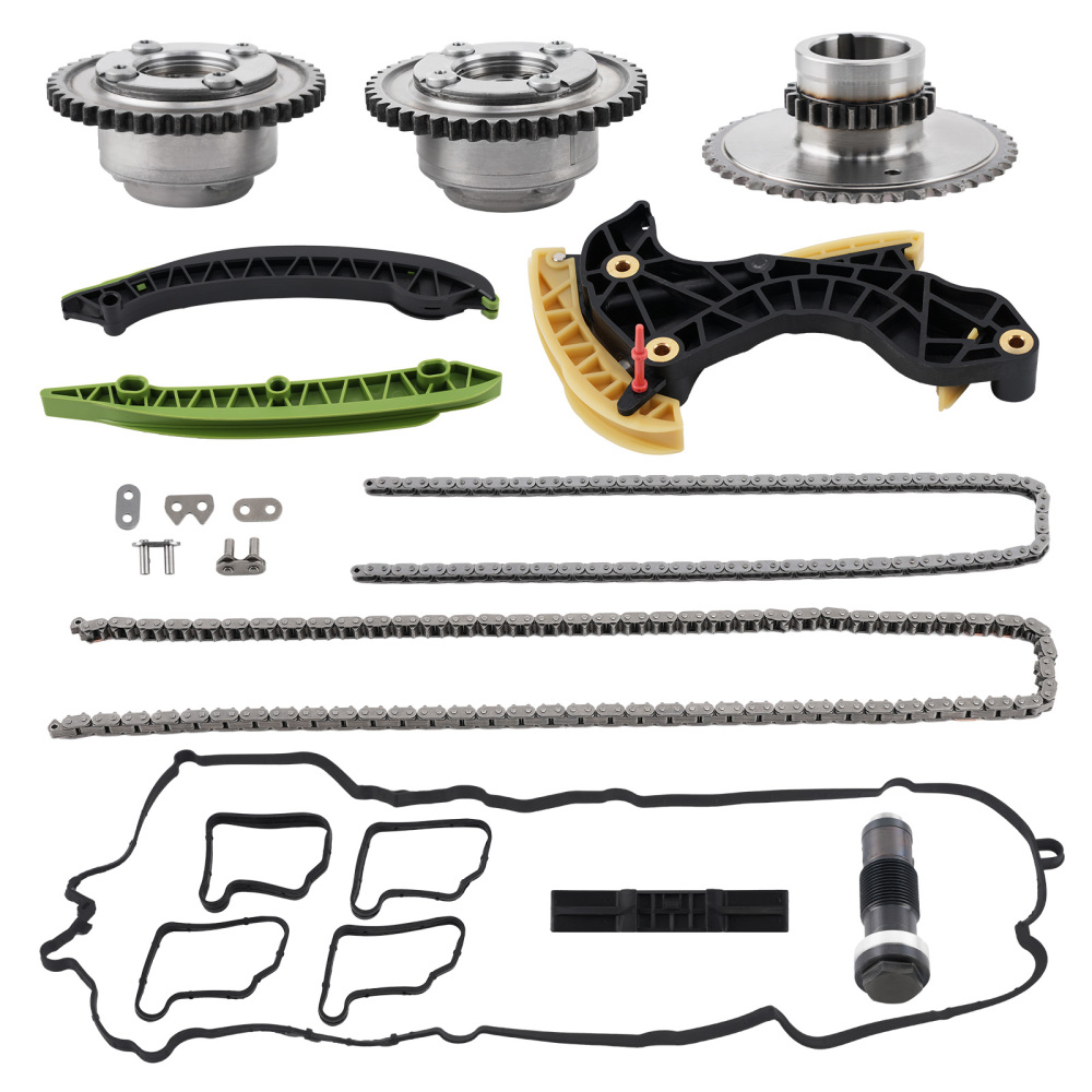 Timing Chain Kit w/ Tensioner + Camshaft Gears compatible for Mercedes W204 W212 C250 E250