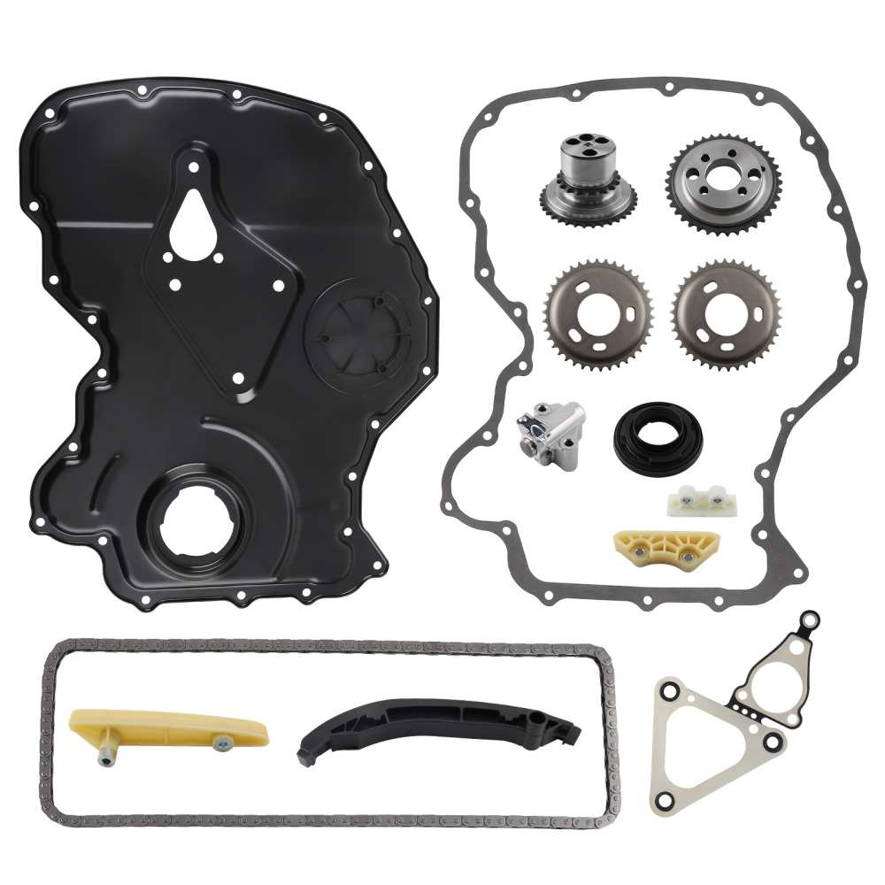 TIMING CHAIN KIT AND TIMING COVER compatible for FORD TRANSIT Box Bus Chassis 2.4 1096223