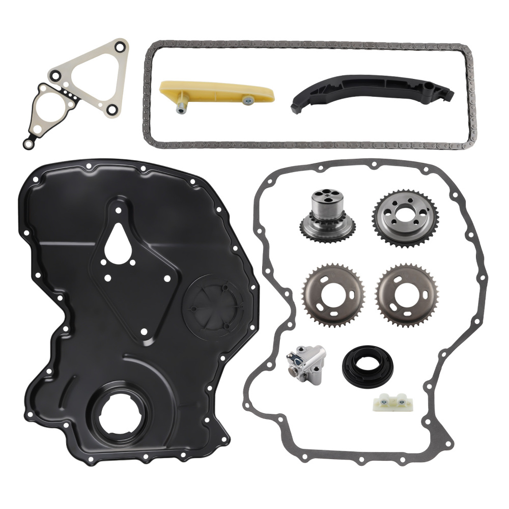 TIMING CHAIN KIT AND TIMING COVER compatible for FORD TRANSIT Box Bus Chassis 2.4 1096223