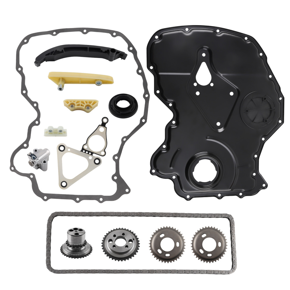 TIMING CHAIN KIT AND TIMING COVER compatible for FORD TRANSIT Box Bus Chassis 2.4 1096223
