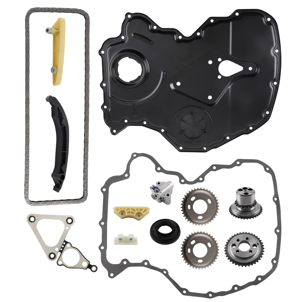 TIMING CHAIN KIT AND TIMING COVER compatible for FORD TRANSIT Box Bus Chassis 2.4 1096223