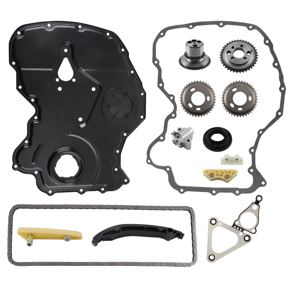 TIMING CHAIN KIT AND TIMING COVER compatible for FORD TRANSIT Box Bus Chassis 2.4 1096223