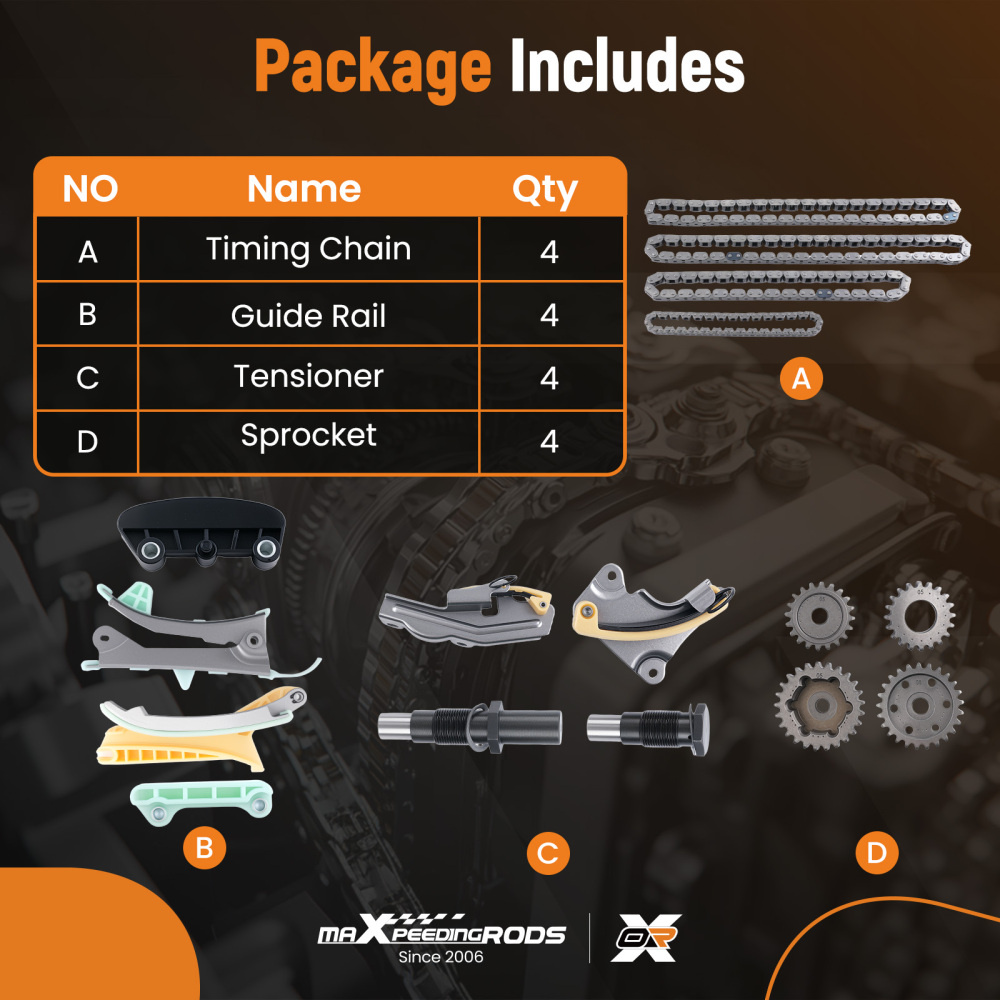 Complete Engine Timing Kit compatible for Ford Ranger 4.0L SOHC V6 2001-2009 76117