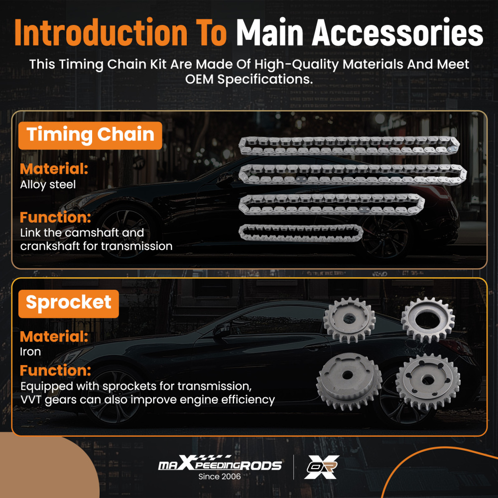 Complete Engine Timing Kit compatible for Ford Ranger 4.0L SOHC V6 2001-2009 76117