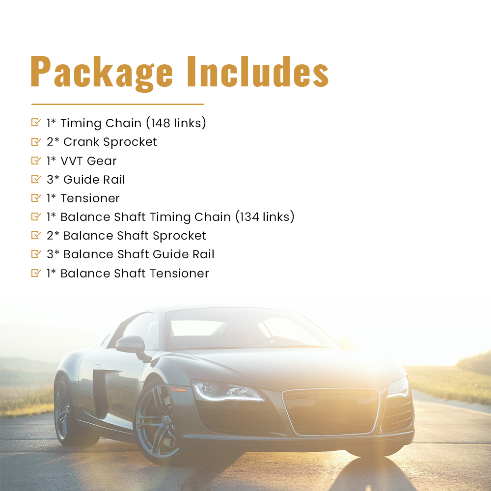 chaîne de distribution kit arbre à cames tendeur compatible pour vw gti gli compatible pour audi a3 a4 2.0 tfsi