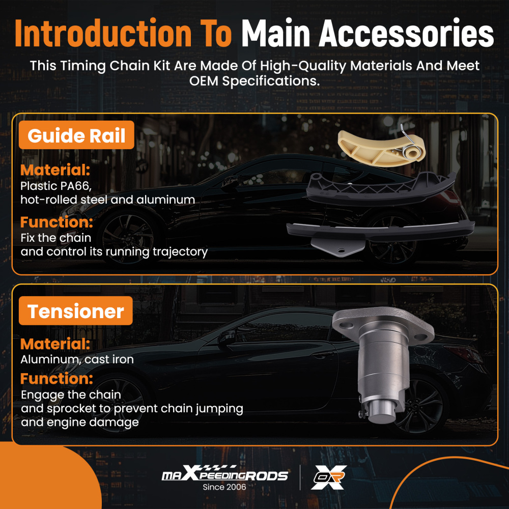 Complete Engine Timing Chain compatible for Corolla Matrix 1.8L 2009-2015 13562-0T010