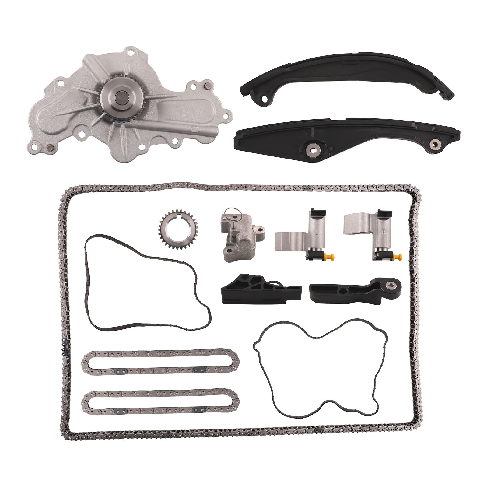 Timing Chain Kit Water Pump compatible for Ford Flex Explorer Taurus compatible for Lincoln 3.5 7T4Z6268CA