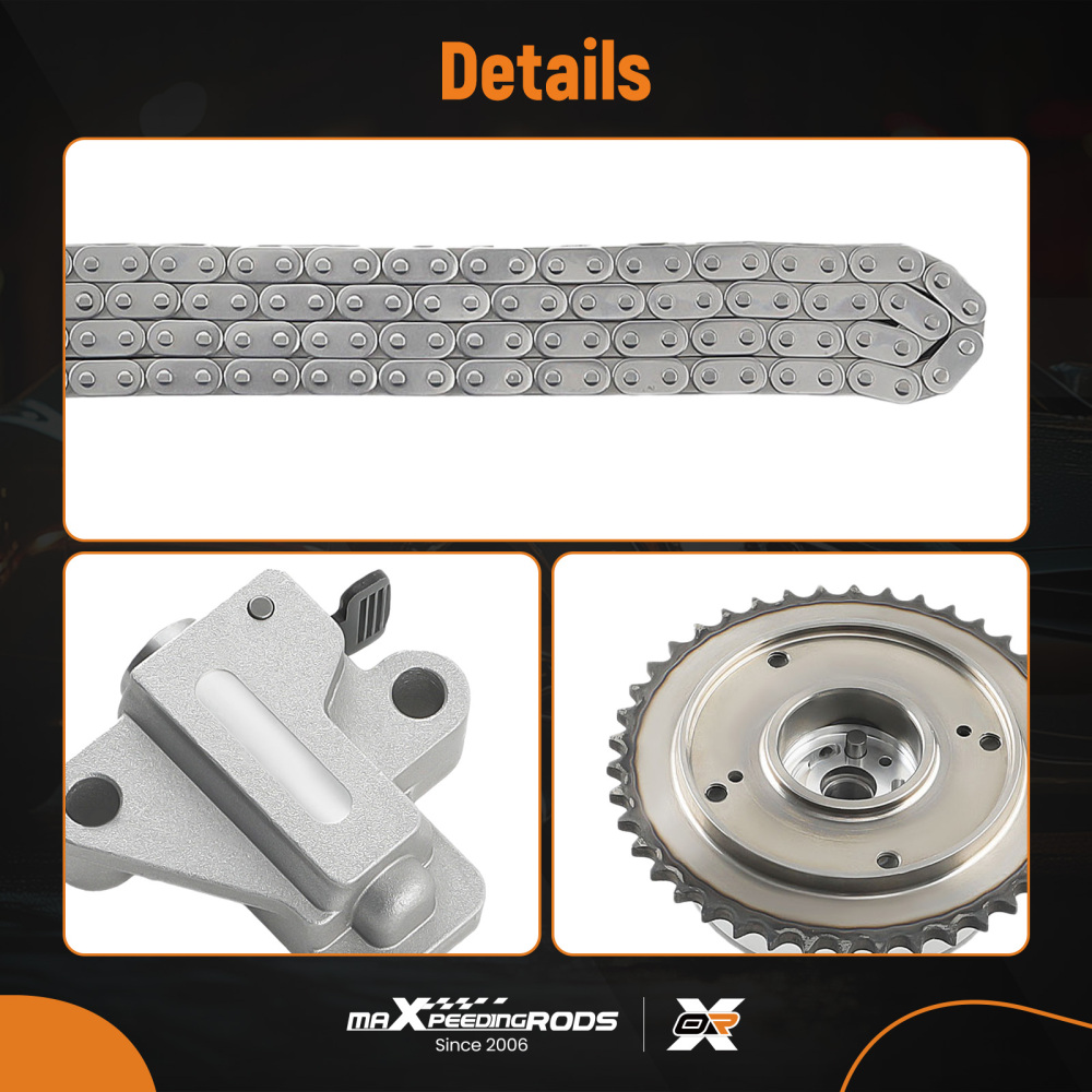 Timing Chain Kit w/ VVT Gear compatible for Hyundai Kia Elantra Tucson Soul Koup 2.0L
