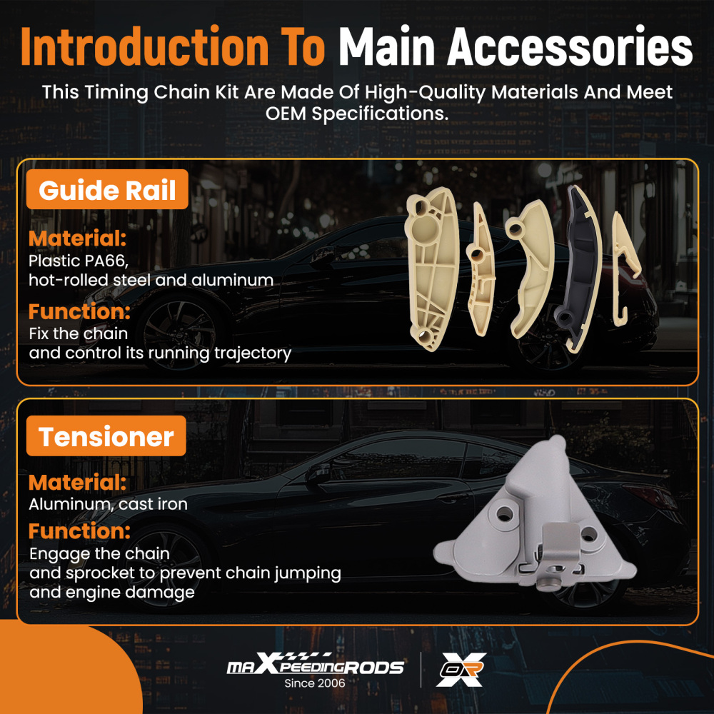 Timing Chain Kit VVT Gears compatible for Land Rover Jaguar XE XF F-PACE E-PACE 2.0 Diesel@OD9J