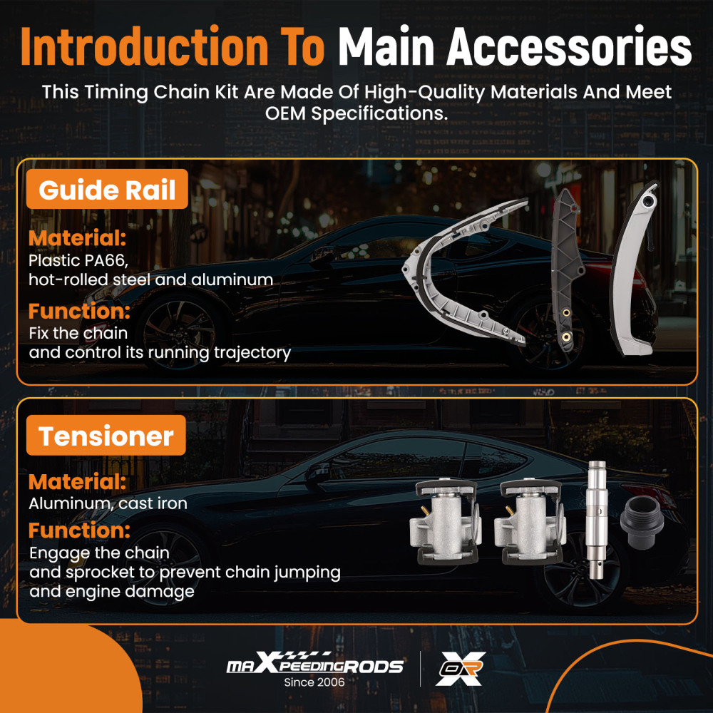 Timing Chain Kit compatible for BMW 540i 740i X5 compatible for Land Rover Range Rover 4.4L 03-05