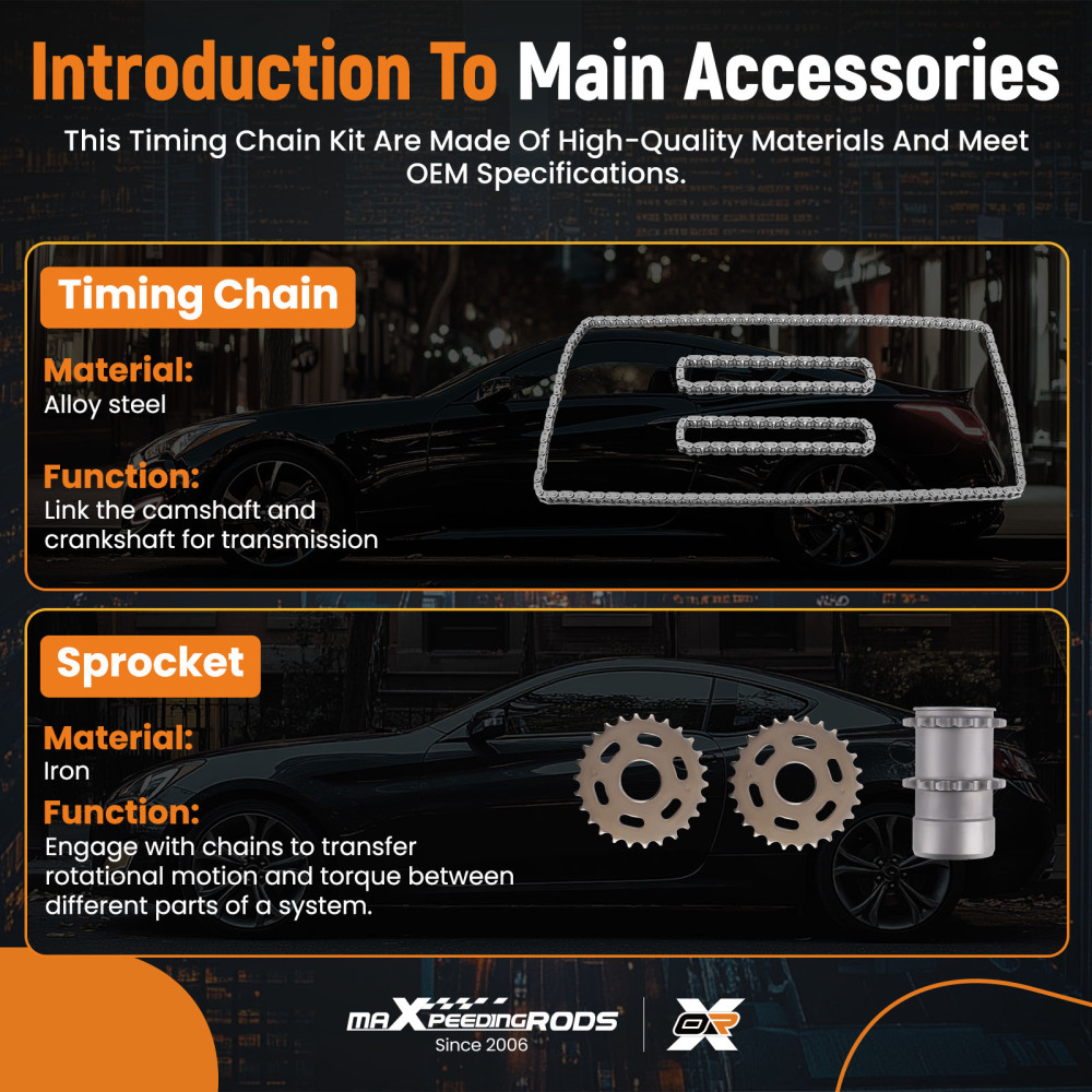 Timing Chain Kit compatible for BMW 540i 740i X5 compatible for Land Rover Range Rover 4.4L 03-05