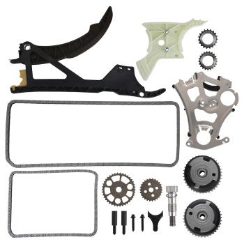 Timing Chain Kit + Oil Pump Guide Cam Adjuster VVT Sprocket compatible for BMW X1 X5 Z4 3.0