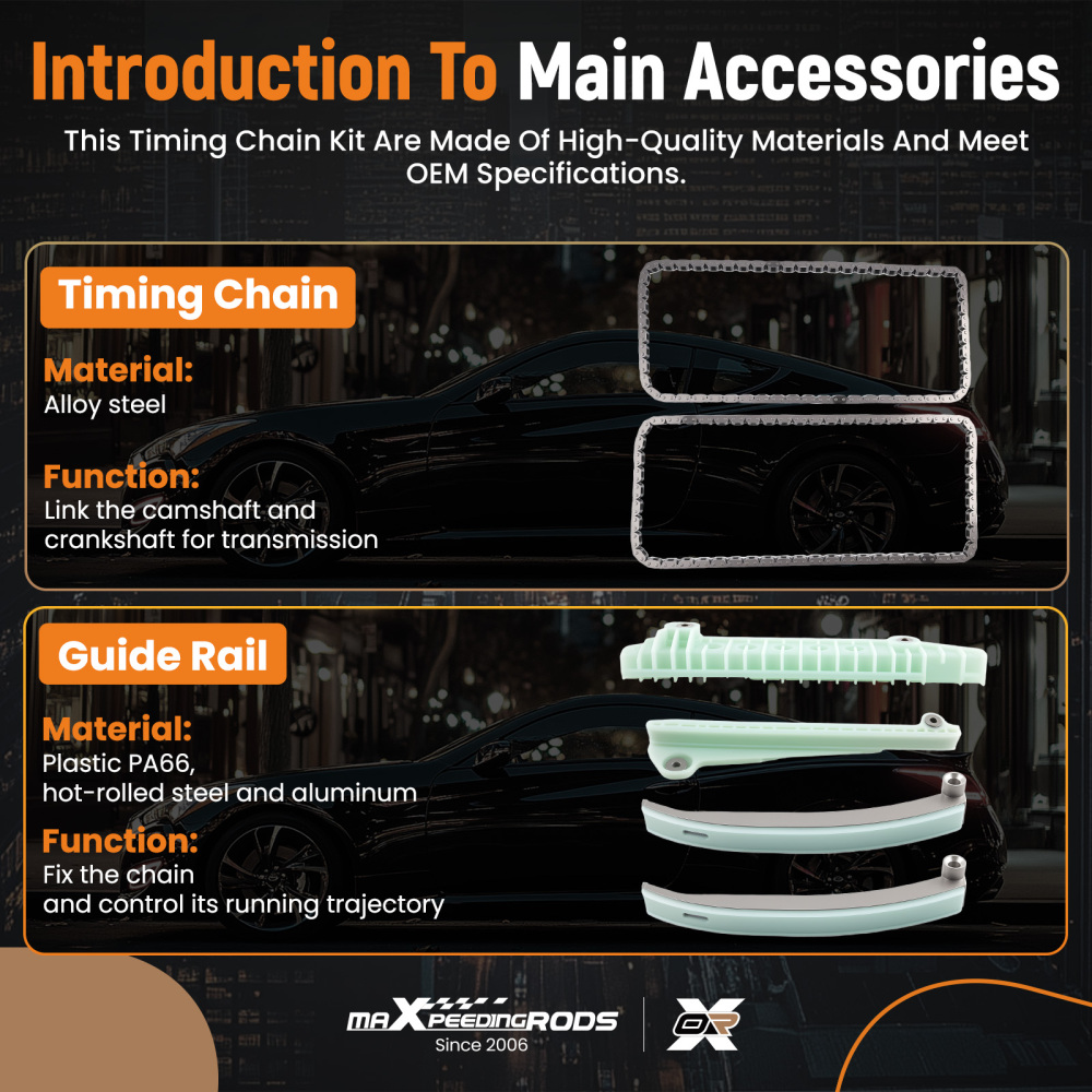 Engine Timing Chain Set compatible for Ford Crown Victoria F-150 4.6L 9-0387SGX 2002-2011