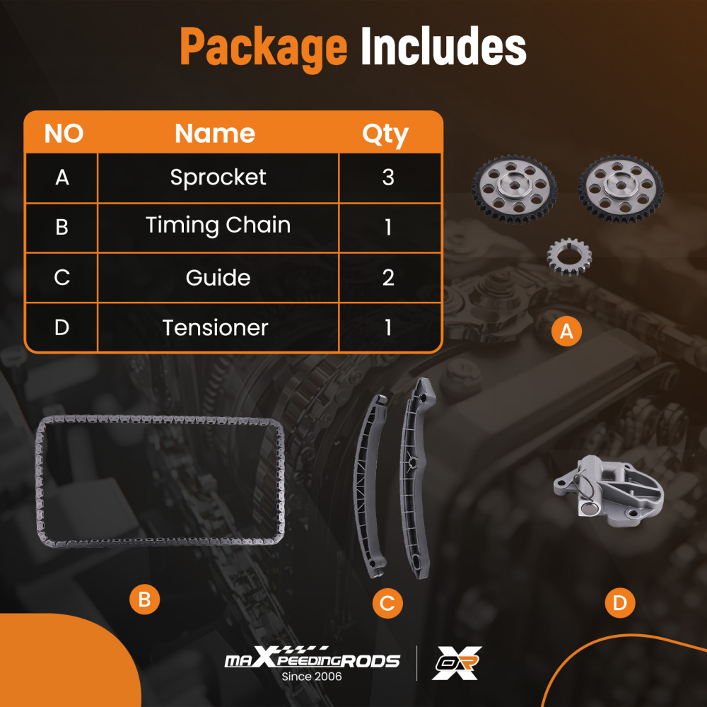 TIMING CHAIN ​​KIT FOR VW POLO 6C1, 6R1 SEAT IBIZA IV 09-14 03E109507AC