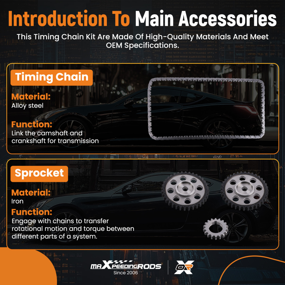 TIMING CHAIN ​​KIT FOR VW POLO 6C1, 6R1 SEAT IBIZA IV 09-14 03E109507AC