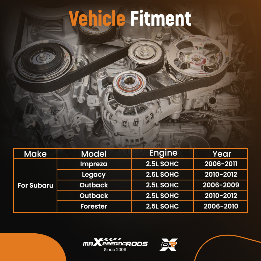 Timing Belt Kit Water Pump compatible for Subaru Impreza compatible for Forester EJ253 2.5L SOHC