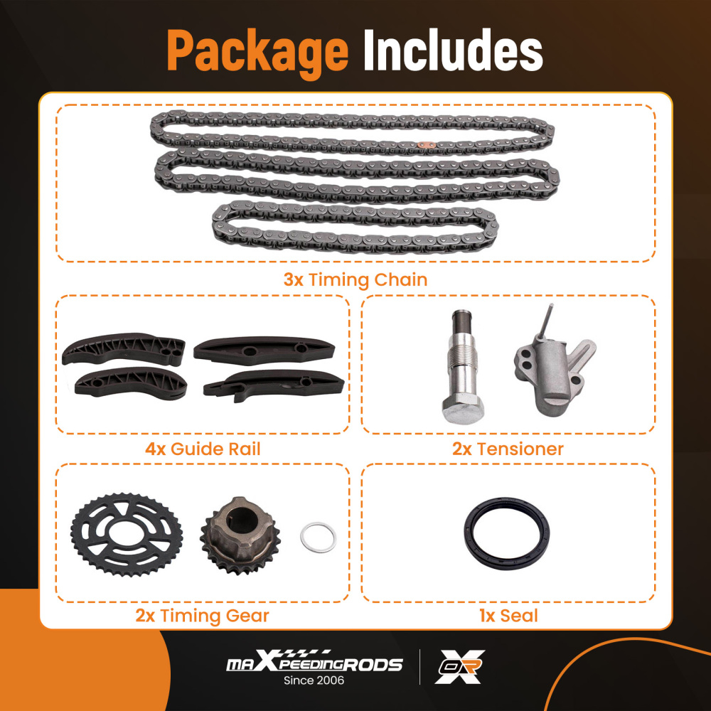 Compatible for BMW N47D20A N47D20B N47D20C N47C20A Upper and Lower Diesel Timing Chain Kit 