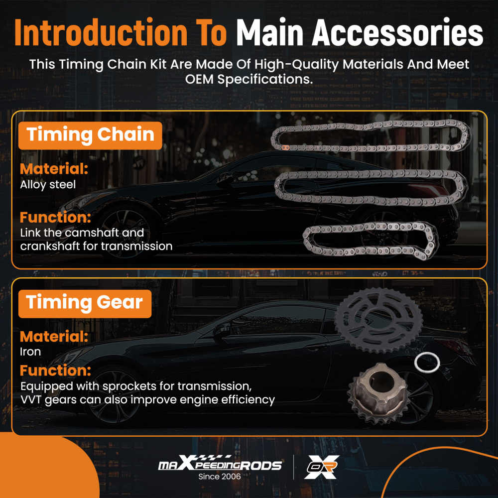 Compatible for BMW N47D20A N47D20B N47D20C N47C20A Upper and Lower Diesel Timing Chain Kit 