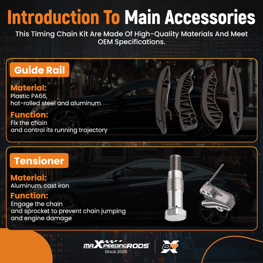 Compatible for BMW N47D20A N47D20B N47D20C N47C20A Upper and Lower Diesel Timing Chain Kit 