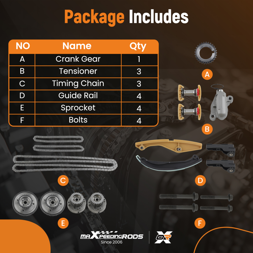Timing chain kit compatible for Ford F-150 3.5 L AT4Z6C526B AT4E6C524EC 2011 C2016