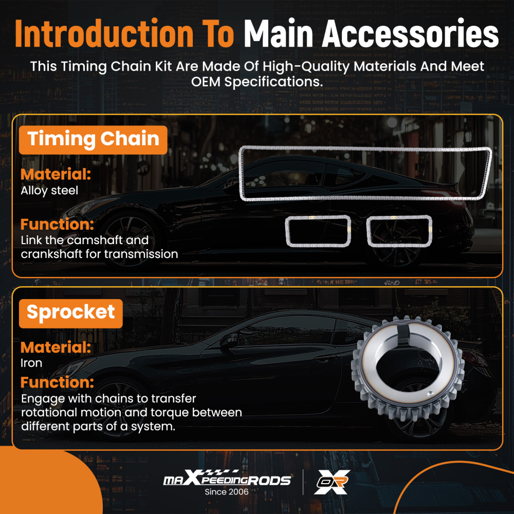 Complete Timing Chain Kit compatible for Ford Taurus Explorer 3.5L 2011-2013 AT4Z6K297C
