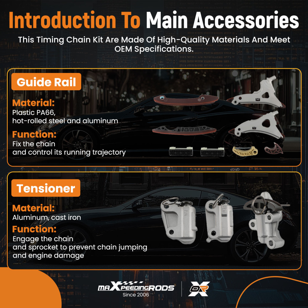 Camshaft Adjuster + Timing Chain Kitfor compatible for Mercedes M276 W212 A207 W221 3.0T 3.5L